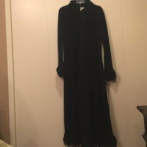 Long black cardigan