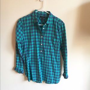 J crew checked shirt, size 4