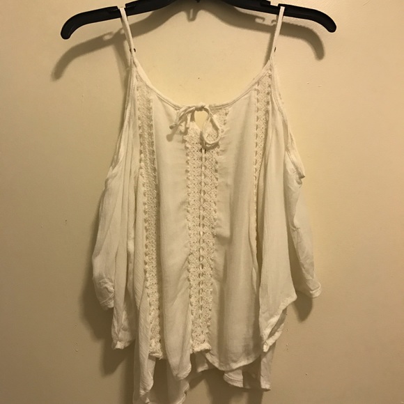 Hollister Cold Shoulder Blouse - S - adjustable