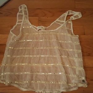 Abercrombie & Fitch sheer sparkle top