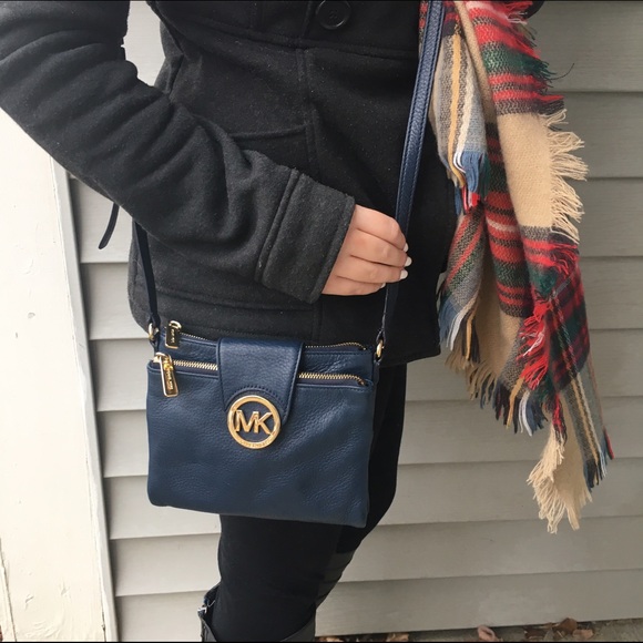Michael Kors Navy Blue Crossbody Purse