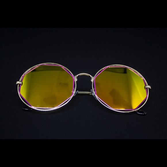 LASTโจGeometric Octagonal Sunset Mirror Sunglasses - Picture 4 of 4