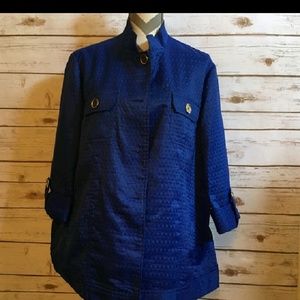 Beautiful  Textured  Royal Blue Jacket.