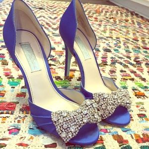 Betsey Johnson rhinestone bow heels