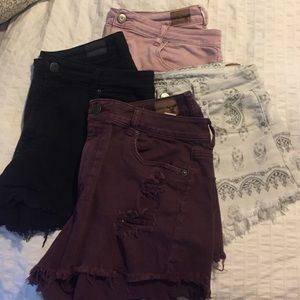 LOT of 4 American Eagle jean shorts