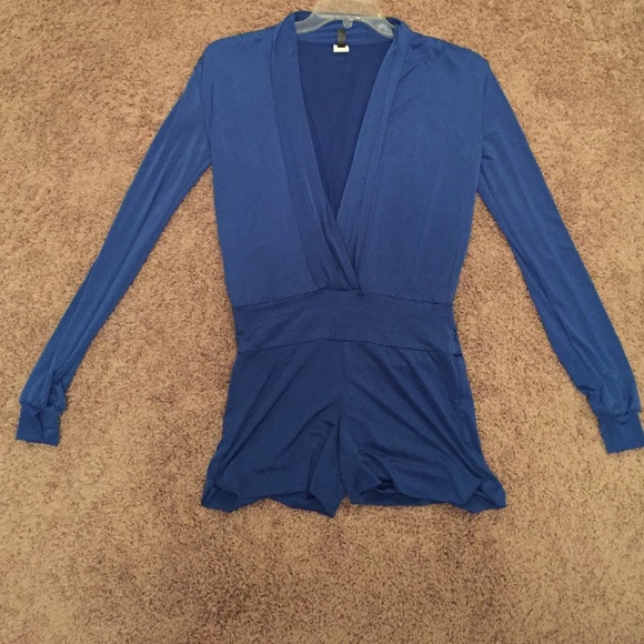 Silky blue romper