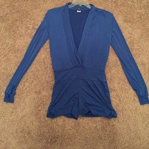 Silky blue romper