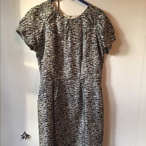 Mad Men style silk shift with pleats