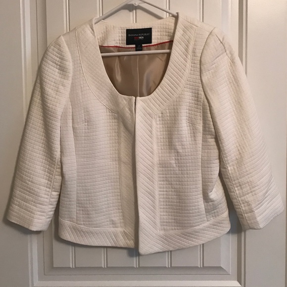 EUC Banana Republic White Blazer Size 2