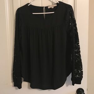 Ann Taylor Loft Black Blouse Size S
