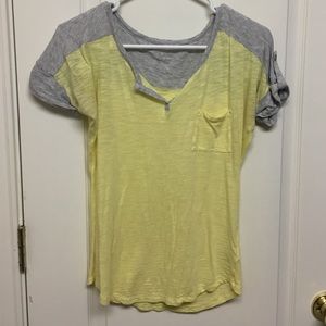 Express Tops - Express v neck yellow and gray Express Tops - Express v neck yellow and gray