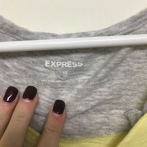 Express Tops - Express v neck yellow and gray Express Tops - Express v neck yellow and gray