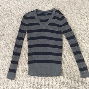 Tommy Hilfiger Navy & Gray Sweater