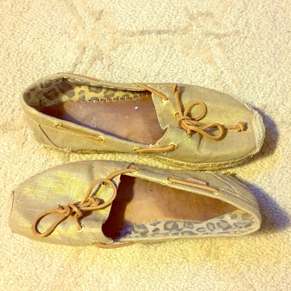 Sperry Shoes - SPERRY GOLD CANVAS ESPADRILLES Sperry Shoes - SPERRY GOLD CANVAS ESPADRILLES