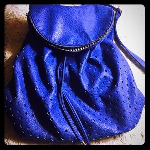 Blue back pack purse