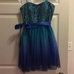 Mermaid Ombré Sequin Dress-Adrianna Papell-Sz11/12