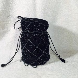 Black hand made purse