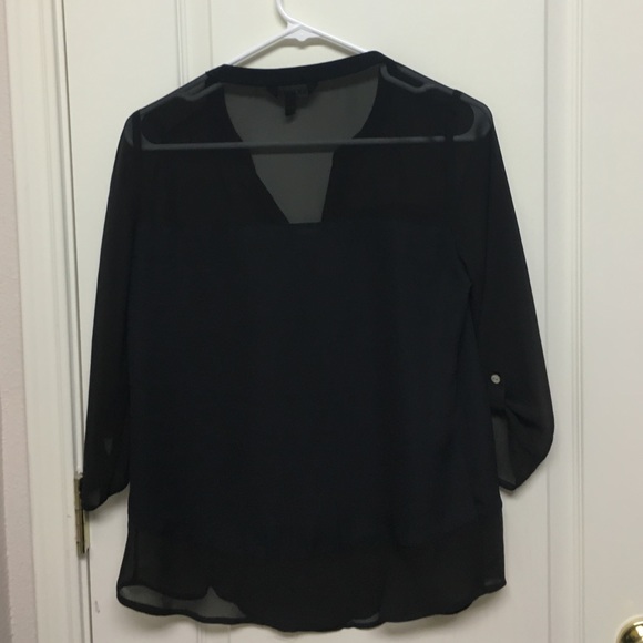 Express Tops - Black V neck button Express Tops - Black V neck button