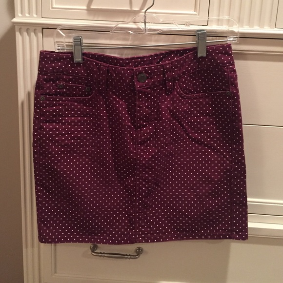 H&M polka dot denim skirt size 6