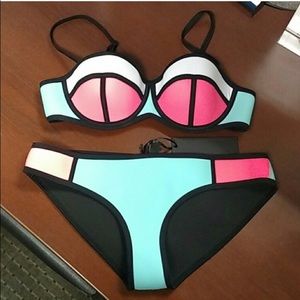 Triangl brand Bubblegum and Mint bathing suit set!