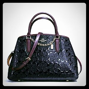 RSRVD!Leather Coach Signature Satchel W/Mickey Tag
