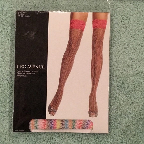 LEG AVENUE FISHNET THIGH HIGHS