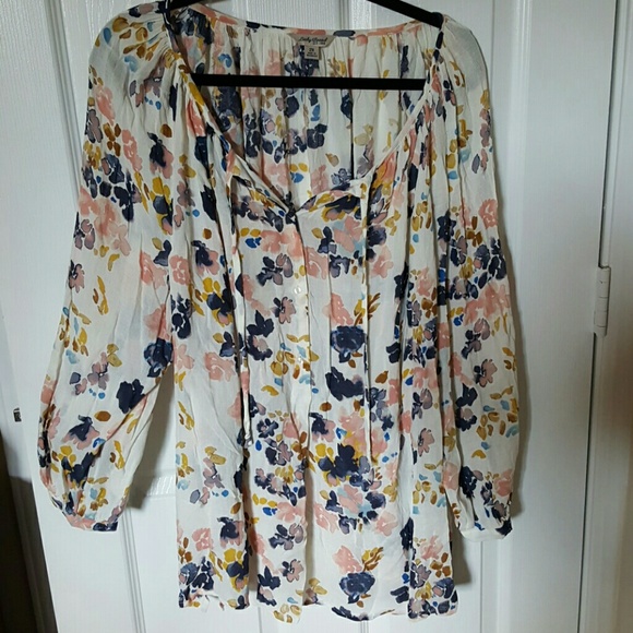 Lucky brand 2x peasant top