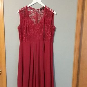 Burgundy dress