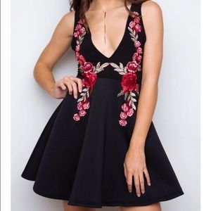 Floral embroidered dress