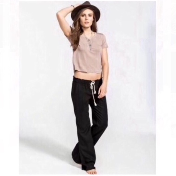 Roxy brand, black, linen pants