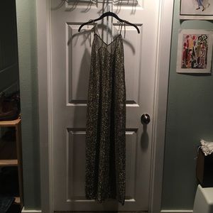 NWT sheet gold Reformation party dress