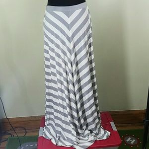 White House Black Market striped maxi skirt