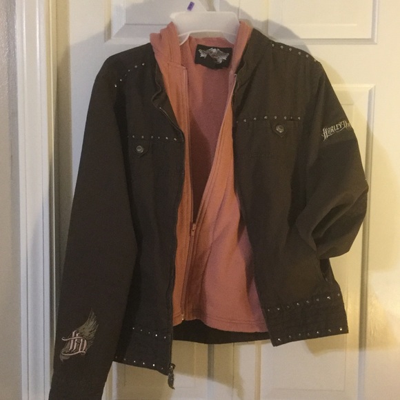 Harley Davidson jacket. With detachable vest