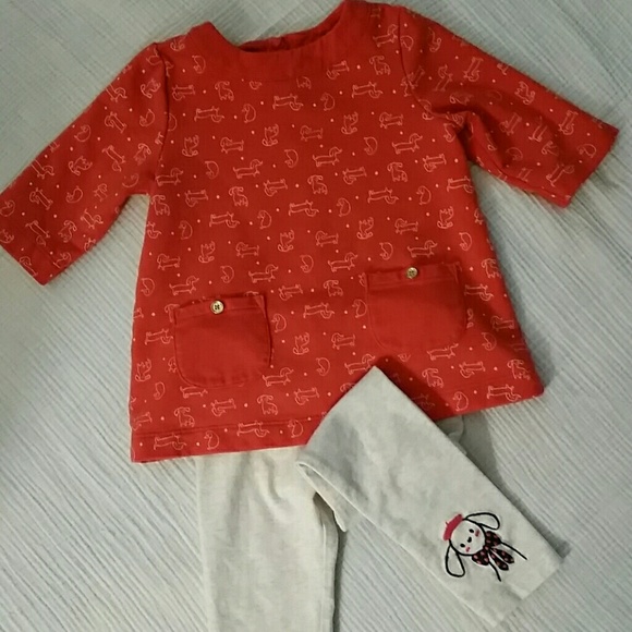 Gymboree 3T outfit, dogs