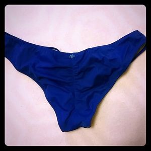 VS PINK Blue Cheeky Swim Bottoms