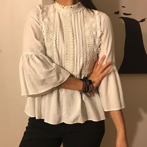 White long sleeve shirt from Zara