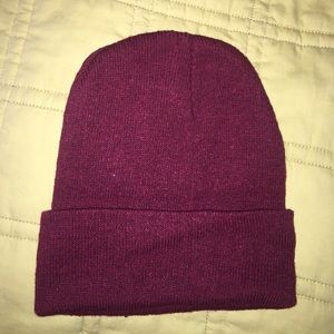 Burgundy beanie