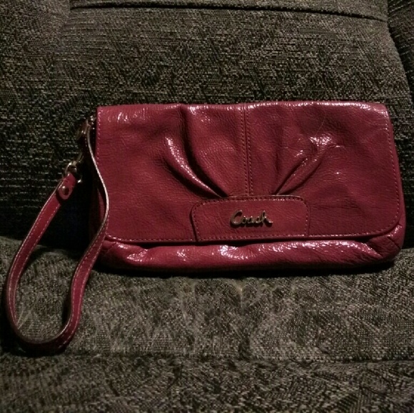 Purple coach patent clutch