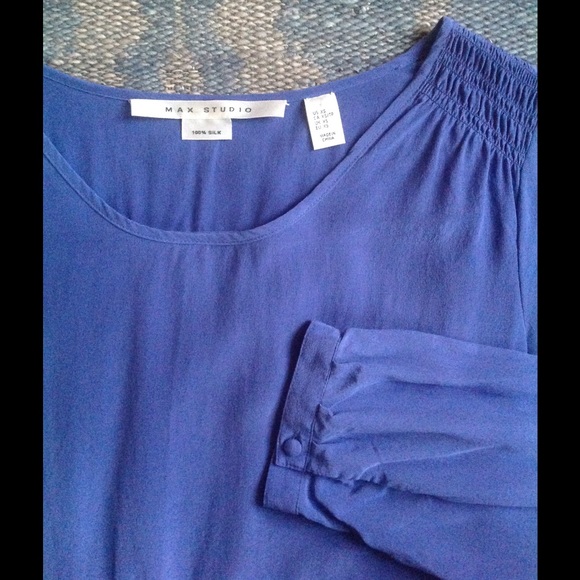 Max Studio Silk Top - Picture 2 of 3