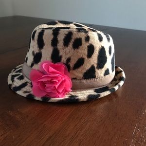 Baby Gap Cheetah Fedora with Pink Flower