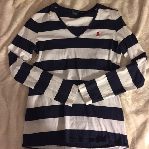 Polo Ralph Lauren navy and blue long sleeve