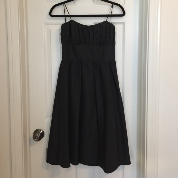 Strapless black dress