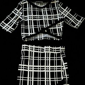 Crop top and mini skirt