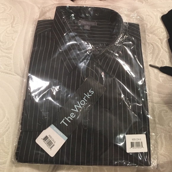 Black and white button up