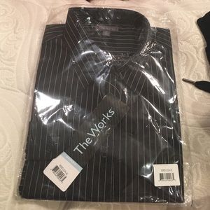 Black and white button up