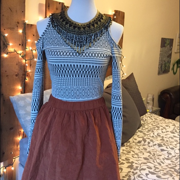 Cut out shoulders, long sleeves Pacsun