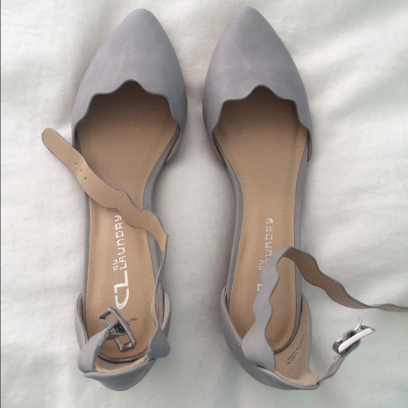 Chinese laundry strappy gray flats. Never worn! - Picture 1 of 3