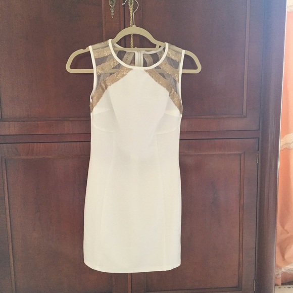 TOBI new dress white with sheer back and sparkles