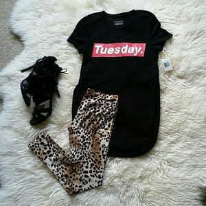 // Nwt "Tuesday" tshirt //