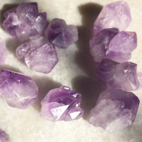 💜RESERVED💜Amethyst Gemstone Nugget Necklace - Picture 3 of 7